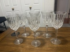 6 RETIRED Waterford Crystal KELSEY  Wine/Water Goblets, 8-1/2" X 8oz. MINT.