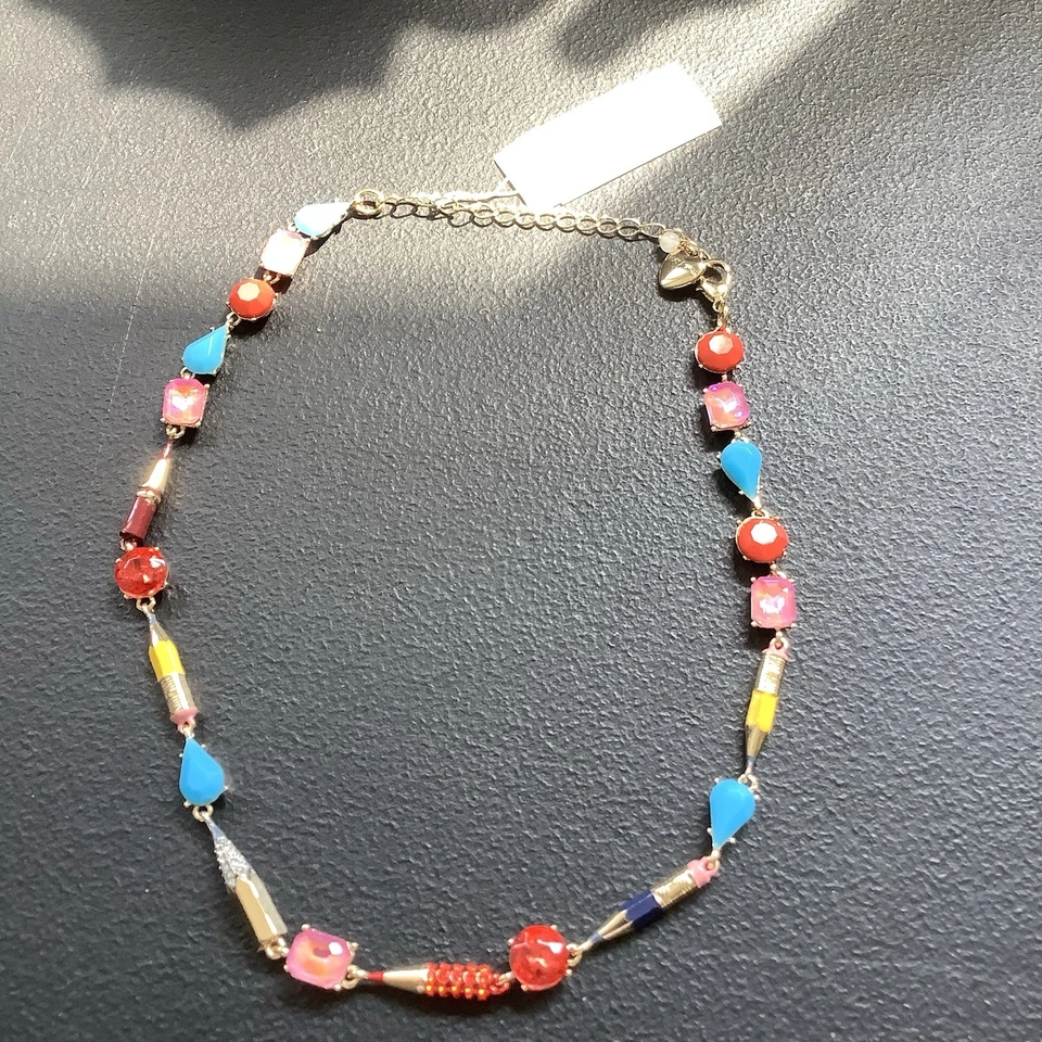 Nuevo BETSEY Johnson Tono Dorado Regreso a la Escuela Collar Collar Lápiz y Piedras $78 Foto 4 de 4