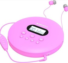 Oakcastle CD100 Rechargeable Bluetooth CD Player Portable Rare Collector Pink