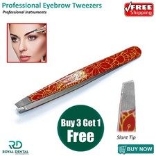 Pro Eyebrow Tweezers Professional Hair Beauty Slanted Tip Tweezer For Men Women