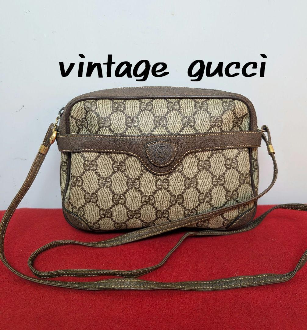 GUCCI Authentic Beige PVC Shoulder Bag Model G0705651