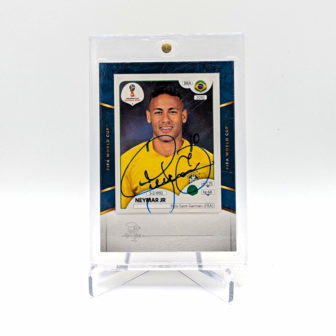 Panini 2018-19 Treble Neymar Jr Brazil Auto World Cup Sticker Signatures WC-19 view 1