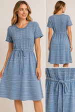 Vintage 60s 70s Blue Pattern Knit Kay Windsor Union Made USA Mod Groovy Medium M