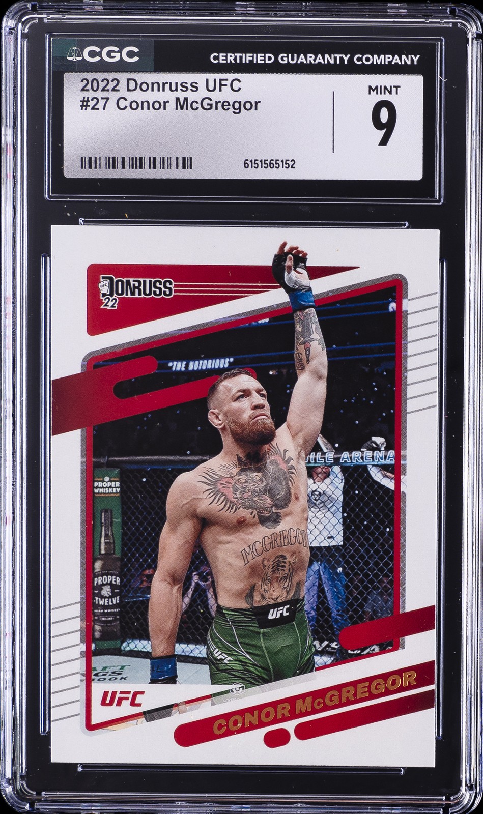 2022 DONRUSS UFC #27 CONOR MCGREGOR CGC 9 view 1