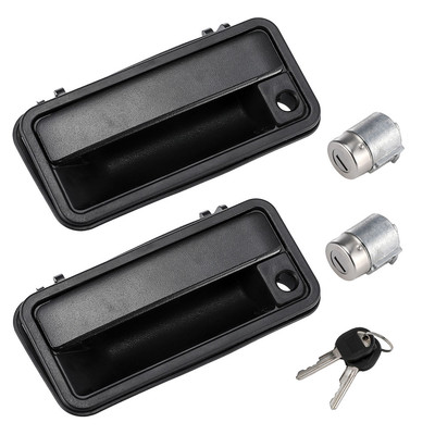 Exterior Front Door Handle w/ Lock Cylinder for Chevrolet 88-94 C1500 GMC K1500