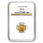 1990 1/10 oz American Gold Eagle MS-69 NGC