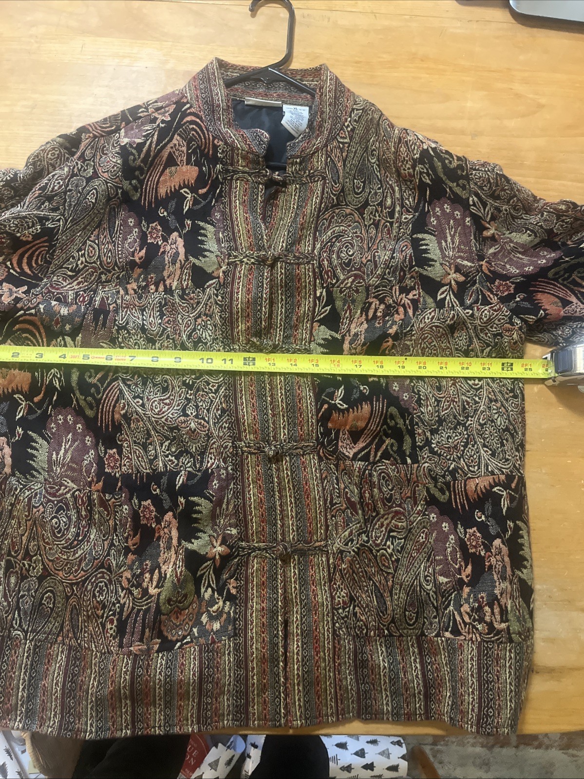 Tapestry Patchwork Lined Jacket X-Large White Sta… - image 7