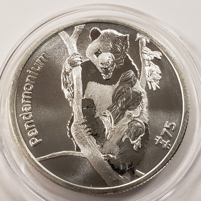 1 oz .999 Silver Round - Z75 Zombucks Pandamonium - BU - SKU-U2821