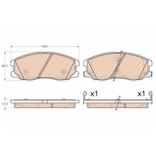 Satz Bremsbeläge Bremsklötze vorne für Opel Antara A L07 | 23890655
