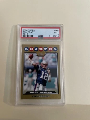 2008 Topps - Tom Brady Gold Border #/2008 PSA 9 (NONE HIGHER; PSA8 LISTED $250)