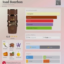 Lattafa Mens Cologne Asad Bourbon EDP Spray, ...