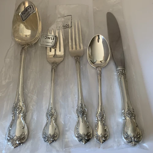 ❤️ OLD MASTER TOWLE STERLING SILVER - 4 Pieces Unused - 1 Lightly Used - AWESOME
