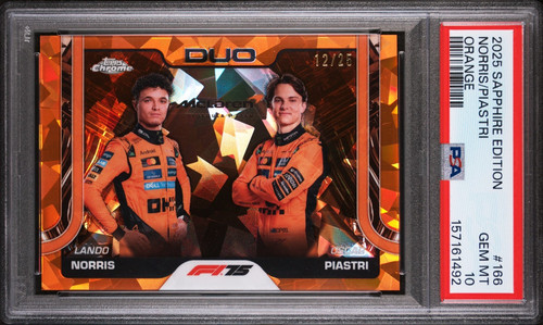 Lando Norris / Oscar Piastri [Orange Refractor] #166 2025 Topps Chrome Formula 1 card