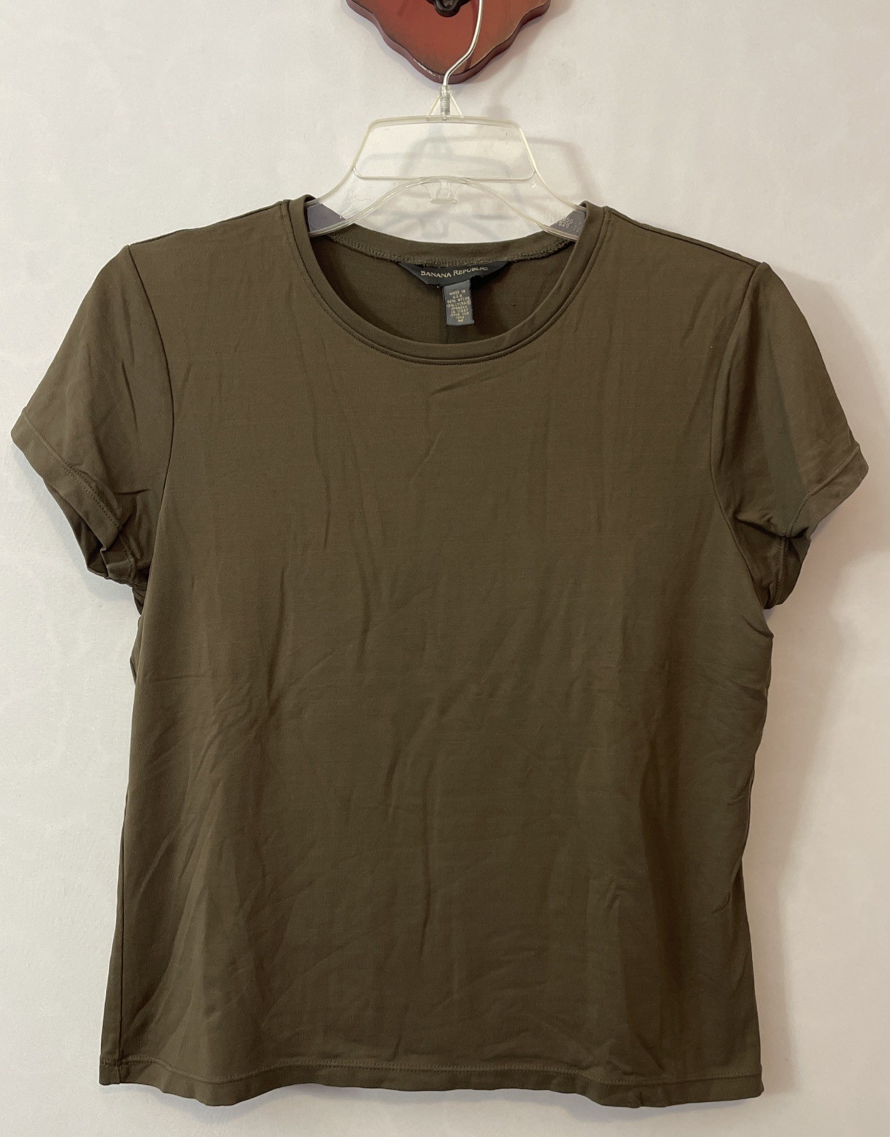Banana Republic Womens Medium Brown Short-Sleeved Super Soft Crew Tshirt! A828