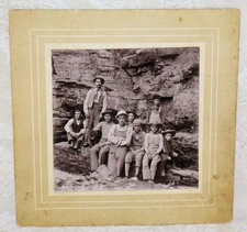 185j. 1X ANTIQUE SMALL CABINET PHOTO, "JOHN NATIONS" SPRING VALLEY, IL. & BOYS