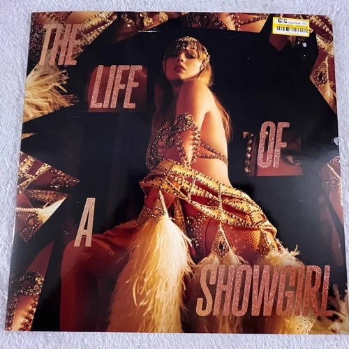 Taylor Swift The Life of a Showgirl Limited Pink Shimmer Vinyl LP Record+ Poster