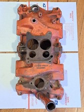 Chevy 3905393 Intake Manifold Dated J 7 6 327 Quadrajet 4bbl Barrel Sbc