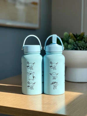 Wooper Quagsire Water Bottle Engraved Coffee Tumbler, Beanie Skatebording Wooper - Image 1 of 4