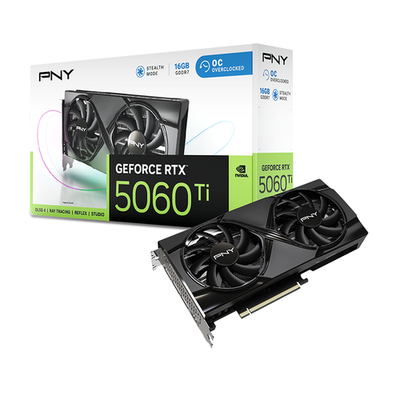 PNY NVIDIA GeForce RTX 5060 Ti 16GB OC Dual Fan Graphics Card for