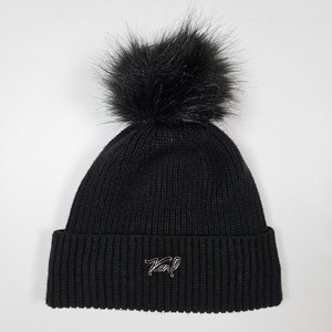 NWOT Karl Lagerfeld Paris Women\'s Beanie Hat & Gloves Set Black OSFM KARL LAGERFELD PARIS Women main image 3