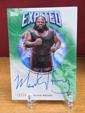 2025 Topps WWE Exalted MARK HENRY Exalted Autographs Green AUTO /50