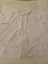 Vitg Handmade In The Philippines White Baby Dress Embroidery Pin Tucking 3-6M