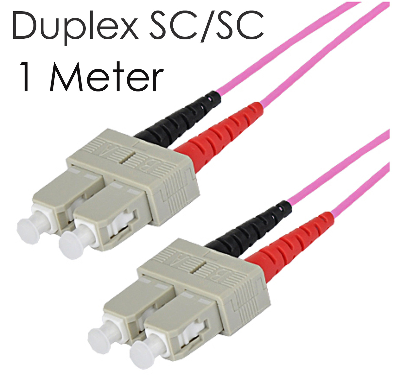 1m Fiber Optic SC SC Duplex Patch Cable HD SC-UPC/SC-UPC OM4 Fiber Patch LWL-12