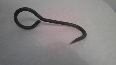 Vintage Hand Forged Iron Hay Ice Meat Hook 10 1/2'' L x 5'' W