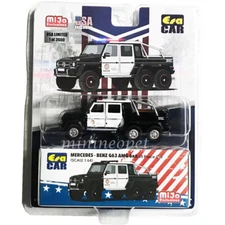 ERA CAR ESPMJ003B MERCEDES BENZ G63 AMG 6x6 POLICE CAR 1/64 BLACK WHITE Chase