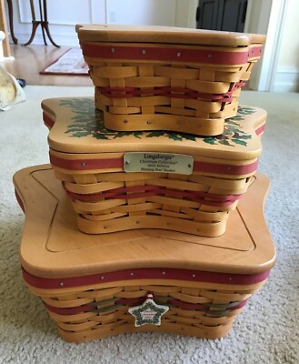 Longaberger 2001 Christmas Star Baskets - Set of 3 Sizes | eBay