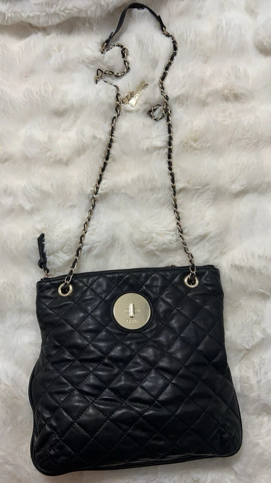 DKNY  Quilted Soft Leather Handbag Chain Straps Crossbody Bag - Image 3 of 4