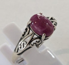 Beautiful 2.32Ct Mozambique Red Ruby Oval Cabochon Antique Silver Ring,New,Rare — photo 3
