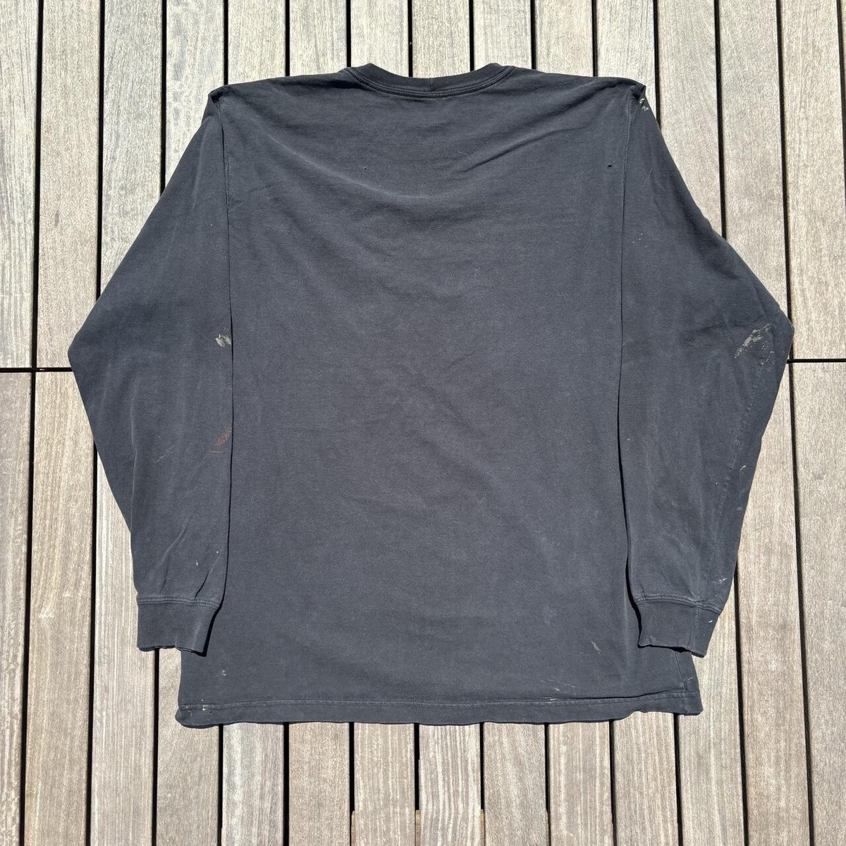 Carhartt Long Sleeve Vintage Style T Shirt Pocket Thrashed Worn