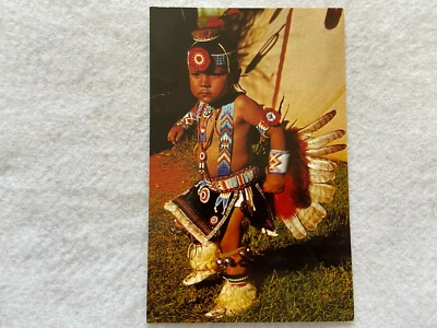 A two year old Pawnee-Otoe Dancer Vintage Postcard