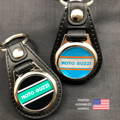 Key Fobs Key Ring Keychain for Moto Guzzi V7 III Special (2-Pack)