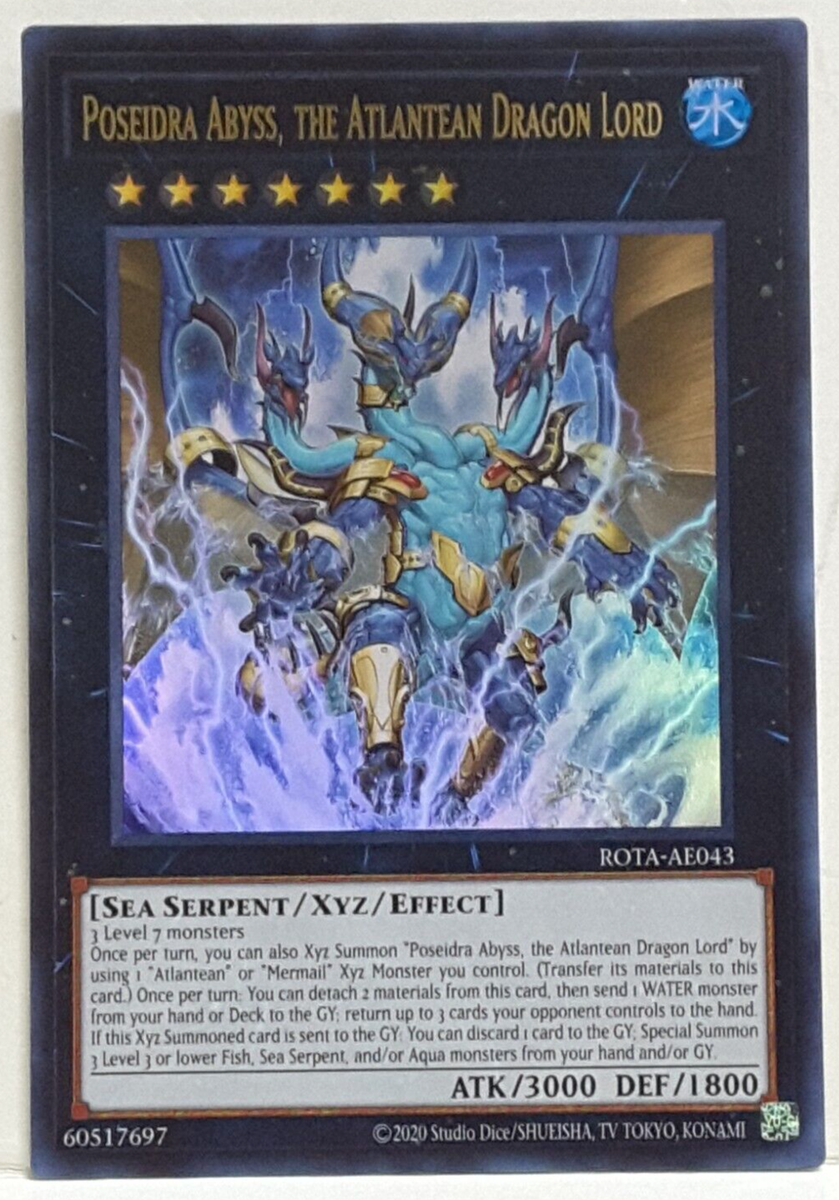 Yugioh Asian-English Poseidra Abyss, the Atlantean Dragon Lord