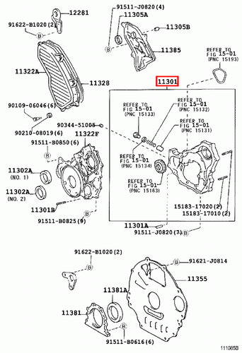 Genuine LandCruiser 100 80 Series 1HD FT 1HD T Timing Gear Cover Case Oil Pump - Picture 4 of 17