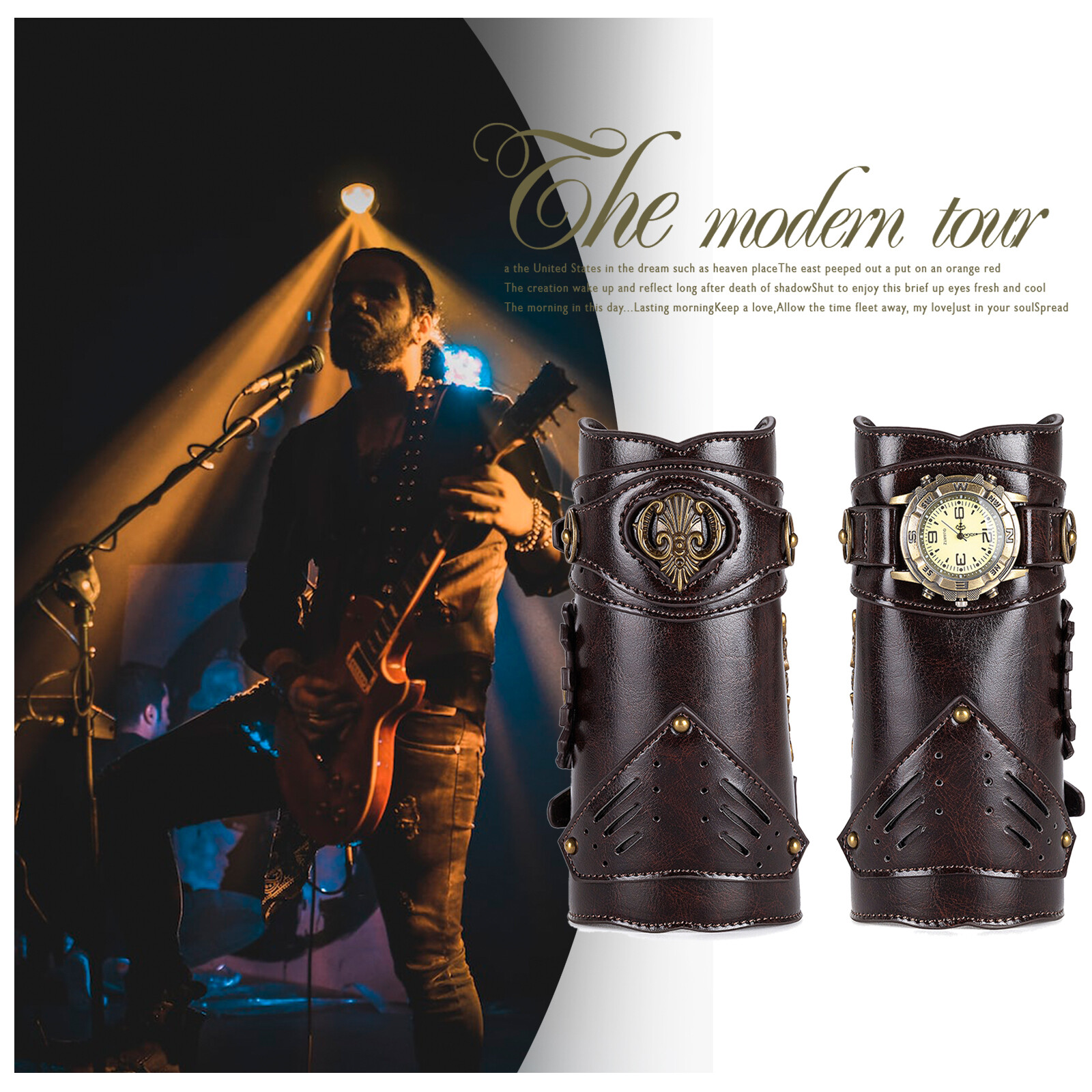 2pc Viking Bracers Genuine Leather Medieval Knight Watch Armor Wristband Costume