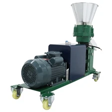 4-roller Head 8mm Plate Animal Feed Pellet Mill Machine 220V 4.5KW 150-200kg/h