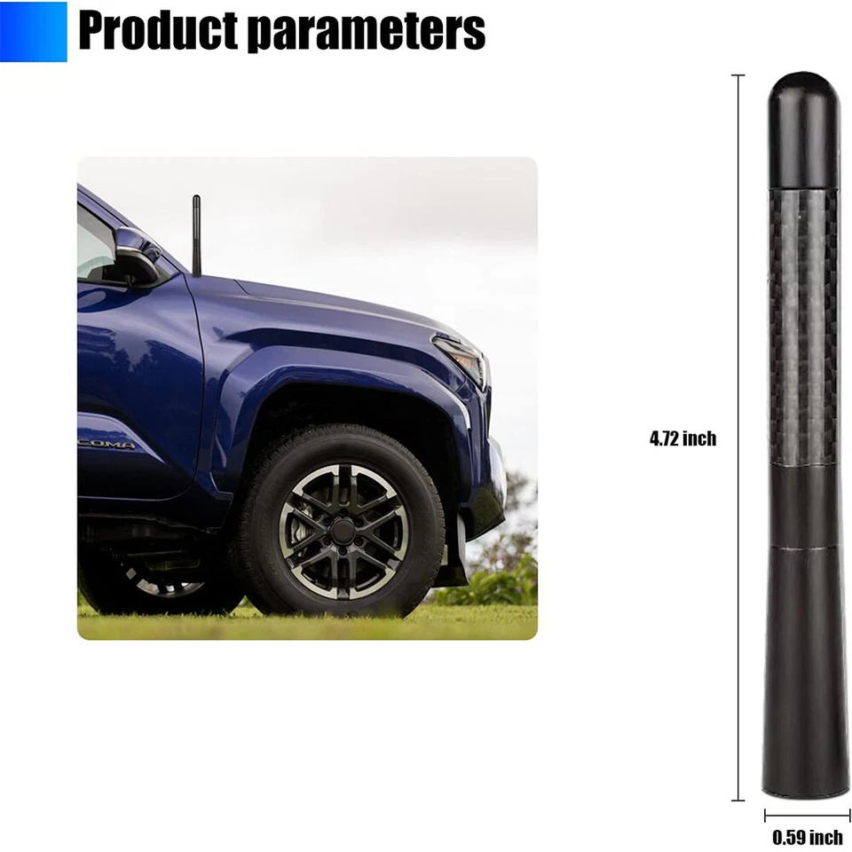 For Nissan Sentra 4.7" Carbon Fiber AM/FM Radio Mast Antenna Bee Sting Aerial - Image 3 of 4