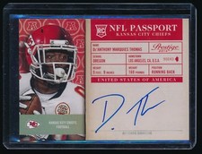 DE'ANTHONY THOMAS 2014 PRESTIGE NFL PASSPORT SIGNATURE RC AUTO KANSAS CITY CHIEF