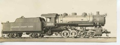 7E562 RP 1930s? ATLANTIC COAST LINE RAILROAD ENGINE #1203