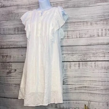 NWT - Max Studio White Prarie Cotton Dress - Size Women’s Ladies M Frilly ￼