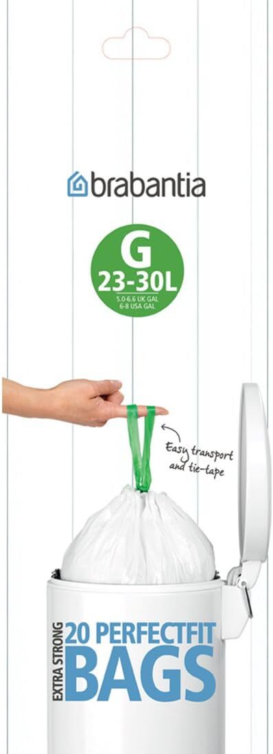 Вкладыши для мусорных баков Brabantia PerfectFit Размер G23-30 литров из высококачественного толстого пластика Tra 6390₽