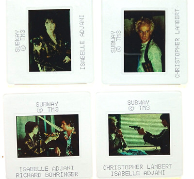 D265 4x Dias/Movie Slides SUBWAY Isabelle Adjani / Christopher Lambert