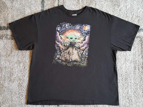 Star Wars Baby Yoda Art T Shirt 3XL XXXL EUC Mandalorian Grogu INV2732 - Picture 2 of 7