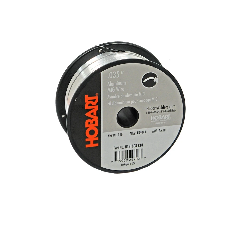 Hobart ER 4043 ALUMINUM MIG WIRE .035 X 1 LB SPOOL