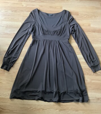 BCBGMAXAZRIA Brown Jersey Dress ( L) Empire Waist Long Sleeve | eBay BCBGMAXAZRIA Brown Jersey Dress ( L) Empire Waist Long Sleeve | eBay