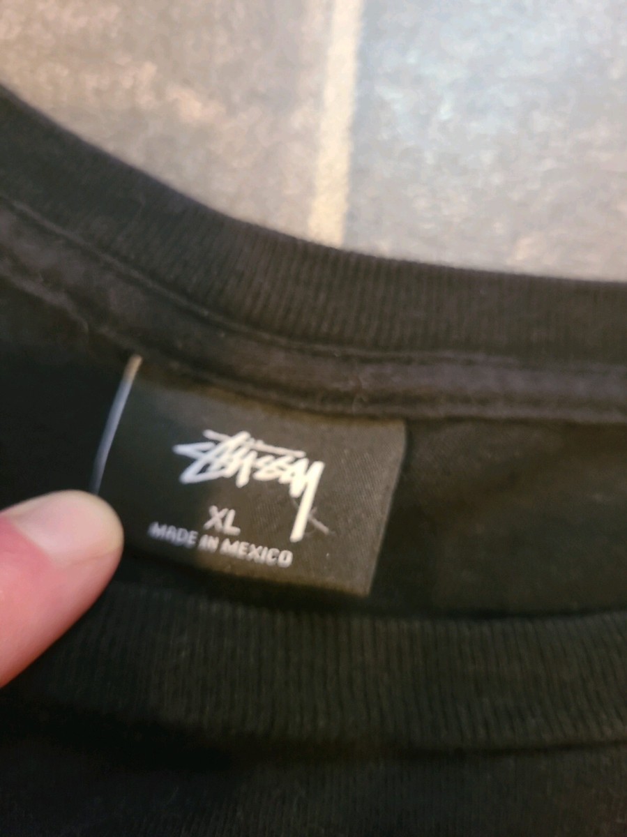 STUSSY LION LOGO BLACK LONG SLEEVE T SHIRT SZ XL | eBay