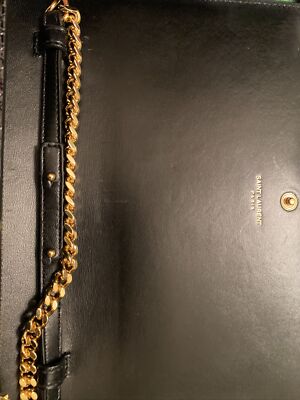 YSL Saint Laurent Monogram Python Effect Leather CrossBody Chain
